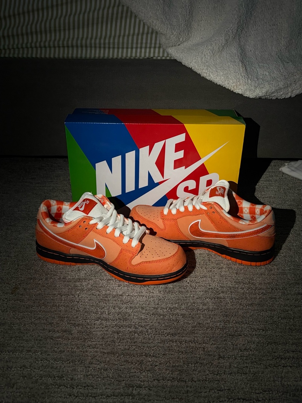 Nike Kids' Orange and White Low-Top Sneakers